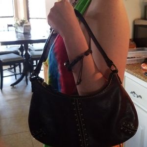 Small shoulder leather purse